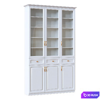 Bookcase Classic 2 white 3D Model Corona
