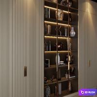 Furniture composition 22 3D Model Vray, Corona