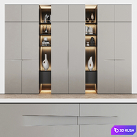 Contemporary wardrobe 01 3D Model Corona