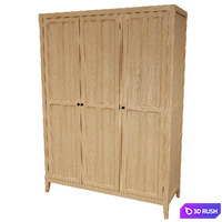 La Redoute - Eugenie Triple Wardrobe 3D Model Vray, Corona