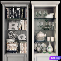 Bookcase, showcase RFS Brooklyn 3D Model Vray, Corona