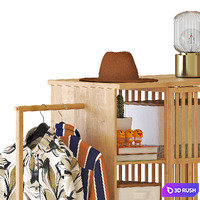 IKEA NORDKISA Open wardrobe 3D Model Vray