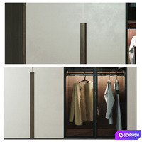 Modern laconic wardrobe 2 3D Model Corona