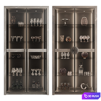 Cupboard with dishes My Design №18 3D Model Corona