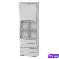 Combined cabinet with legs 70x35x212 cm EKET 3D Model Corona