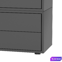 Combined cabinet with legs 70x35x212 cm EKET 3D Model Corona