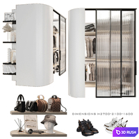Wardrobe block_10 3D Model Vray