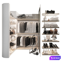Wardrobe block_10 3D Model Vray