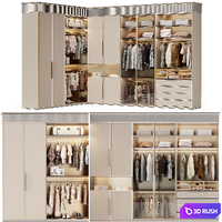 Wardrobe modern 5 3D Model Vray, Corona