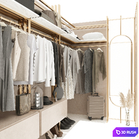 Wardrobe 16 3D Model Corona