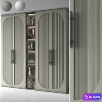 Neoclassical wardrobe 03 3D Model Vray, Corona