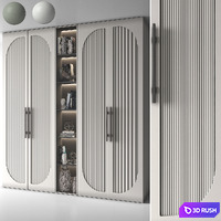 Neoclassical wardrobe 03 3D Model Vray, Corona