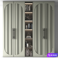 Neoclassical wardrobe 03 3D Model Vray, Corona
