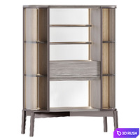 Archiproducts SHIBUSA wood and glass display cabinet 3D Model Corona