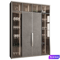 Cupboard with dishes My Design №37 3D Model Vray, Corona