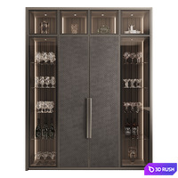 Cupboard with dishes My Design №37 3D Model Vray, Corona