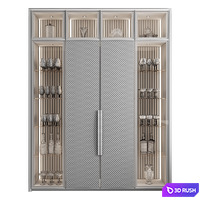 Cupboard with dishes My Design №37 3D Model Vray, Corona