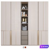 Furniture composition 51 3D Model Vray, Corona