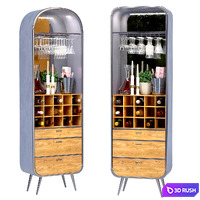 Wardrobe bar with alcohol 3D Model Corona