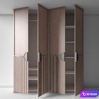 Modern wardrobe 18 3D Model Vray, Corona