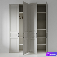 Wardrobe 020 3D Model Vray, Corona
