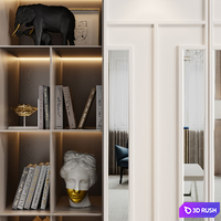 Neoclassical wardrobe 36 3D Model Corona