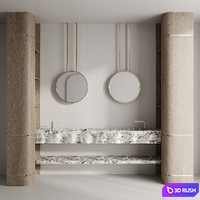 Bathroom 001 3D Model Corona