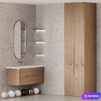 Bathroom furniture EGO 3D Model Vray, Corona