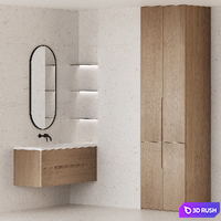 Bathroom furniture EGO 3D Model Vray, Corona