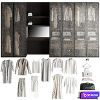 Tumidei Armadio Anta Telaio Battente Wardrobe 3D Model Corona