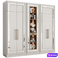 Neoclassical Modular Wardrobe 01 3D Model Vray, Corona