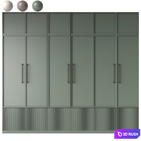 Modern wardrobe 25 3D Model Vray, Corona