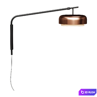Sconce Lamp remote wall metal, Clepsos 3D Model Corona