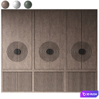 Modern wardrobe 26 3D Model Vray, Corona
