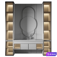 Luxury Bathroom 307 3D Model Vray, Corona