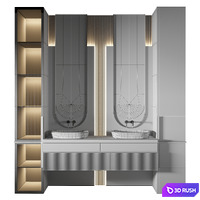 Luxury Bathroom 310 3D Model Vray, Corona
