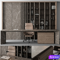 Boss Desk - Office Furniture 475 3D Model Vray, Corona