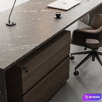 Boss Desk - Office Furniture 475 3D Model Vray, Corona