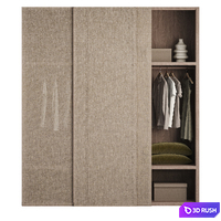Sliding wardrobe Linen 3D Model Corona