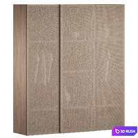 Sliding wardrobe Linen 3D Model Corona