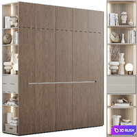 Modular cabinets in a modern minimalist style 83 3D Model Vray, Corona