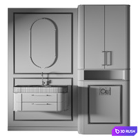 Classic Bathroom 06 3D Model Vray, Corona