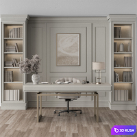 Boss Desk - Office Furniture 492 3D Model Vray, Corona