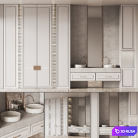 Bathroom Furniture Set 19 3D Model Vray, Corona