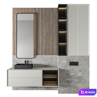 Luxury Bathroom 352 3D Model Vray, Corona