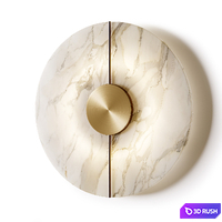 Marble Wall lamp Radial 3D Model Corona