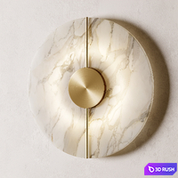 Marble Wall lamp Radial 3D Model Corona