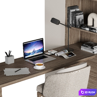 Home Office - Office Furniture 029 3D Model Vray, Corona