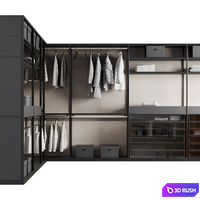 Dressing room Poliform SENZAFINE 2 3D Model Corona