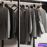 Dressing room Poliform SENZAFINE 2 3D Model Corona